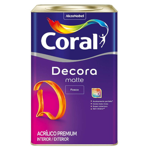 Tinta Acrílica Fosca Decora Matte Base MF de 16L Coral